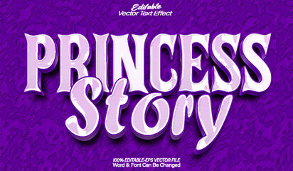  Princess Story Vector Text Effect Editable Alphabet Pink Girl Quenn Magic Tale © Zeta