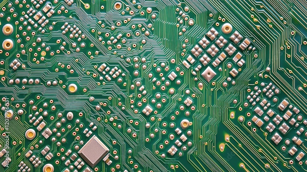 Aufkleber modern technology circuit board texture background with lines
