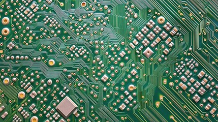 Obraz premium Modern Technology Circuit Board Texture Background with Lines