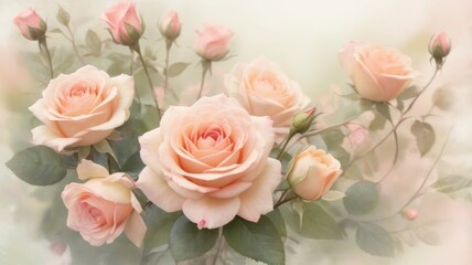Fototapeta premium Pastel pink flower background image