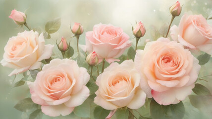 Fototapeta premium Pastel pink flower background image