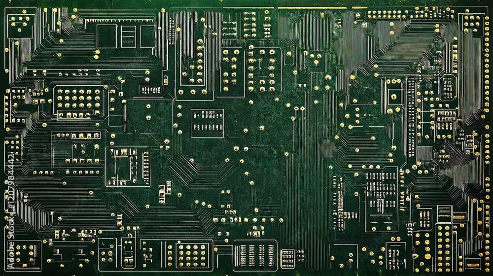 Poster modern circuit board texture with technology background design