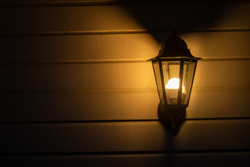 old lamp on the wall