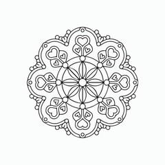 abstract mandala floral design