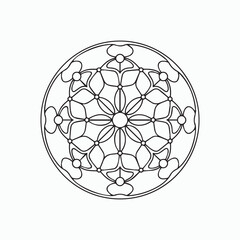 abstract mandala floral design