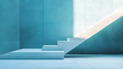 Obraz premium Modern Architectural Staircase with Clean Lines and Geometric Design