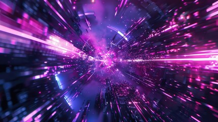 Abstract digital shape or line of technological cyber style particle design connect in surreal electric style shape designing. High tech scene express mysterious pattern perfect for wallpaper. AIG53.