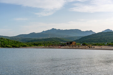 Fototapeta premium Beach bar in Sardinia, Italy