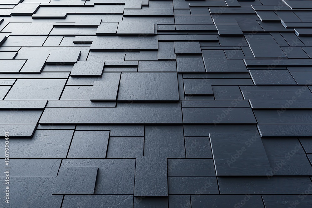 Wall mural textured dark surface with geometric shapes and patterns