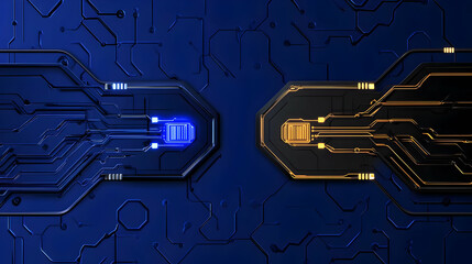 Abstract 3D Circuit Board Background