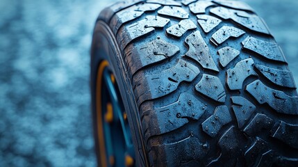 Minimalist website template featuring tire design for automotive enthusiasts