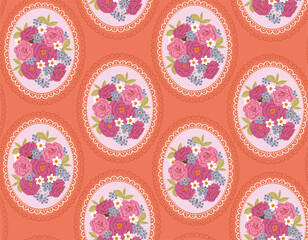 Modern Colorful and bright  seamless pattern Flower Bouquet , Botanical  leaves  Vector illustration Not Ai, Design for fashion , fabric, textile, wallpaper , wrapping and all prints