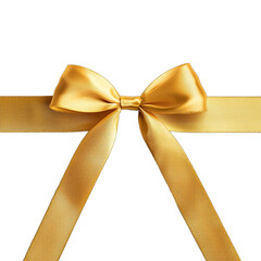Fototapeta premium a golden bow on a transparent background, PNG image, PNG file, Generative art.