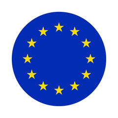 Round European union flag icon