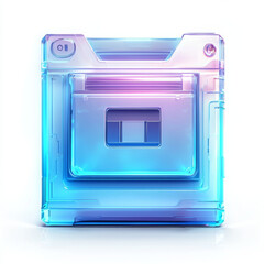 Obraz premium glowing, futuristic storage device with sleek design and vibrant colors
