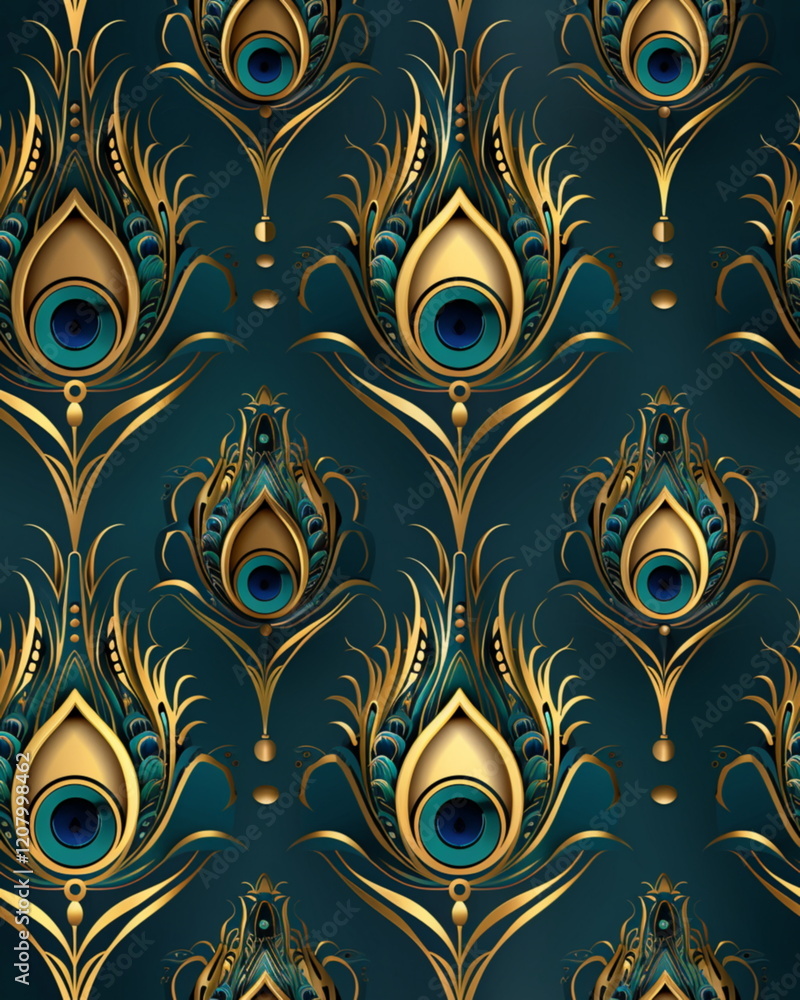 Poster seamless wallpaper, texture, background pattern. elegant minimalistic three-dimensional pattern for_