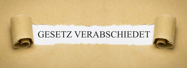 Gesetz verabschiedet