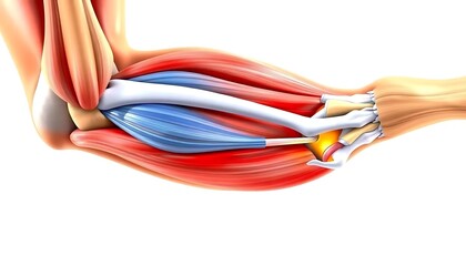 Human Elbow Anatomy 3d Model Muscle Tendon Bone