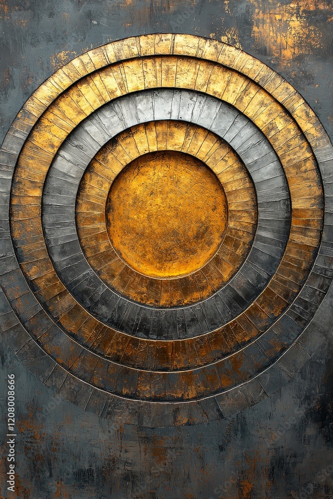 Aufkleber artistic circular pattern design abstract studio visual artwork modern environment aesthetic viewpoi