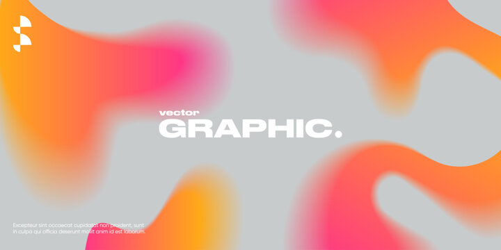 Geometric background with gradient shapes and blur effect.