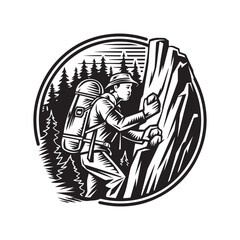 Climber in the Woods