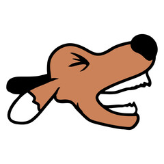 Dog Angry Biting Dangerous Loud Barking Barking Design Lover Art Vector Illustration Card T-Shirt Poster Sticker Graphic Print Decorative Drawing Isolated Logo Decoration Symbol Creative Cool Style
