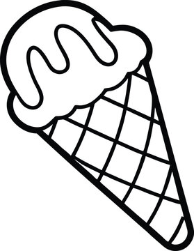 recommend clip art: ice cream cone line art,ice cream cone out line illustration