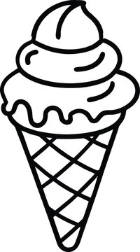 recommend clip art: ice cream cone line art,ice cream cone out line illustration