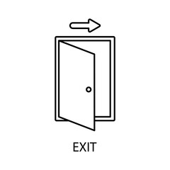 exit icons  symbol vector elements for infographic web