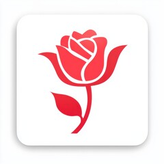 Elegant Red Rose Graphic Design for Floral and Nature Themes