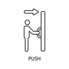 push icons  symbol vector elements for infographic web