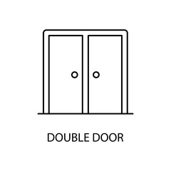 double door icons  symbol vector elements for infographic web