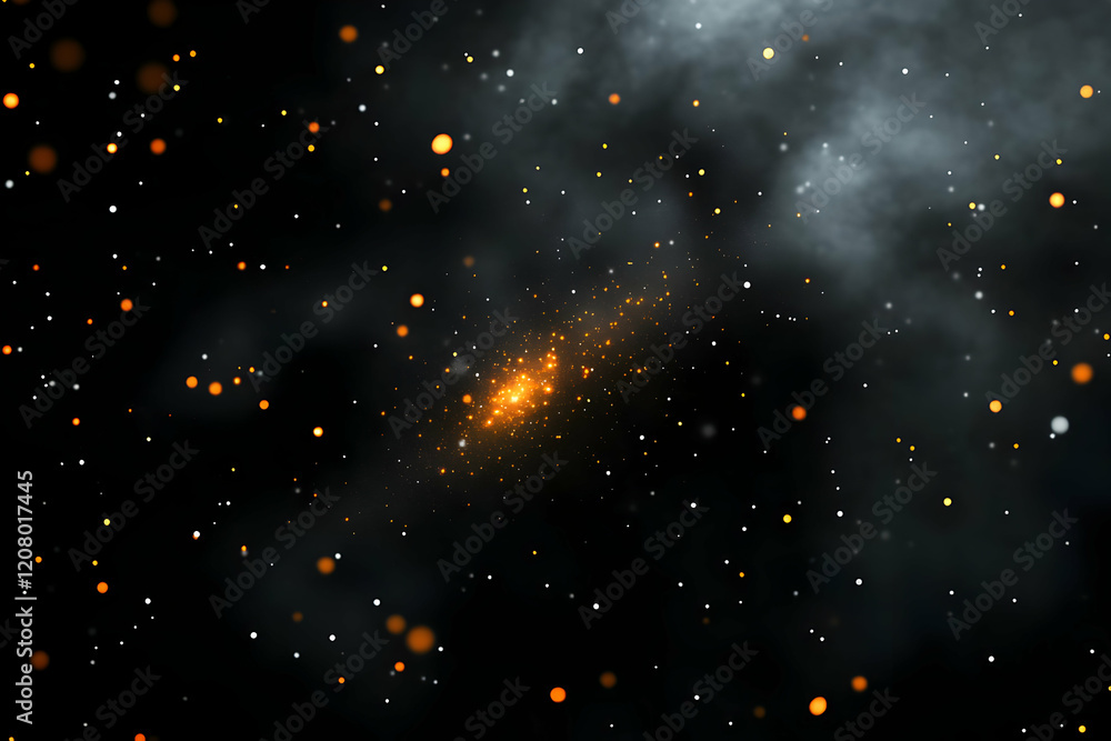 Poster Glowing Particle Abstract Background