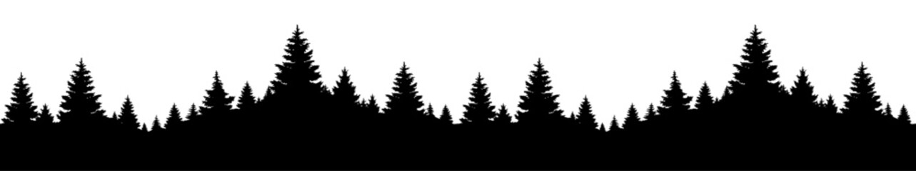 FRISE DE SILHOUETTES DE SAPINS