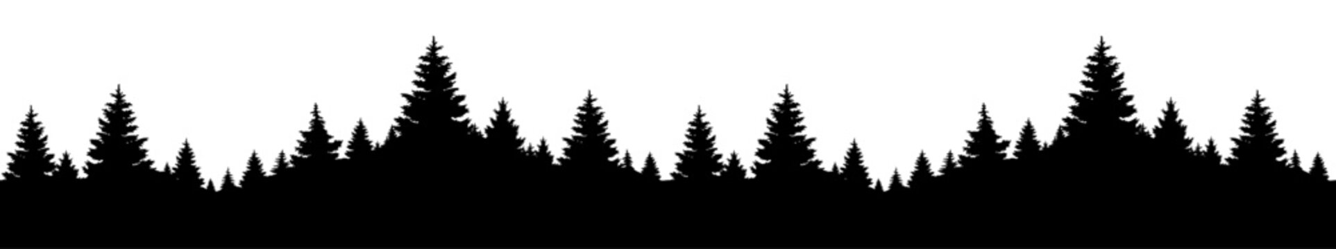 FRISE DE SILHOUETTES DE SAPINS
