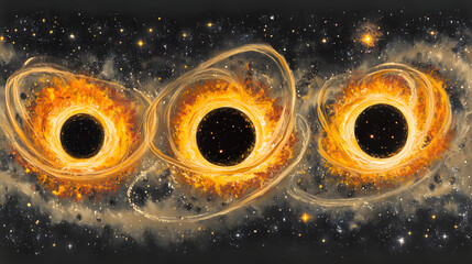 A surreal and futuristic representation of space-time stretching like rubber bands, with brilliant energy arcs swirling in the cosmos, devoid of human presence 