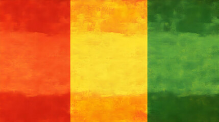 Obraz premium Watercolor Guinea flag, textured background, design