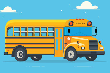 School Bus on the background for Back to School.