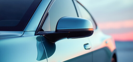 Obraz premium car side mirror close-up