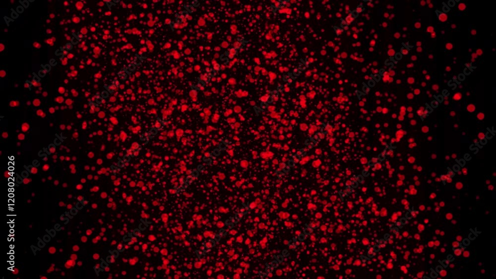 Aufkleber red particles zoom in motion background. glitter particle on black. 4k animated overlay. holiday the