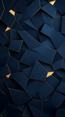 Abstract 3D Gold & Blue Background