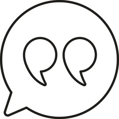 Quotation Mark Speech Bubble Icon – Ideal for Quotes, Testimonials, and Communication Branding Projects