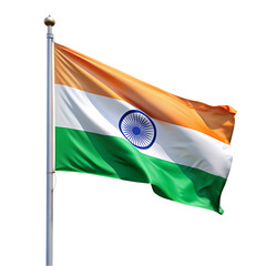 Indian Flag Waving National Symbol India Pride white green image ashoka chakra fabric     