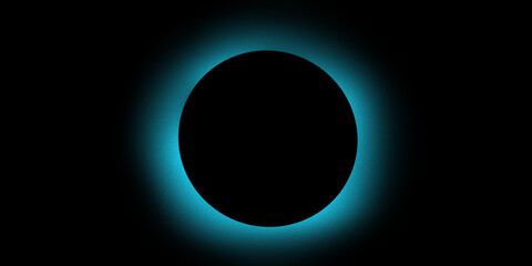 turquoise, grain, abstract, solar eclipse on black background