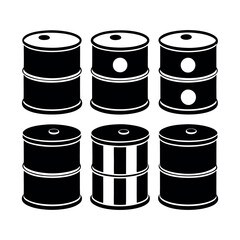 Oil Barrels in a Grid Pattern silhouette vector design