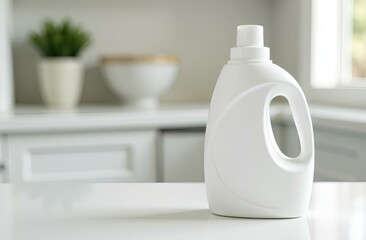 Washing gel or laundry detergent indoor moсkup with copysapce