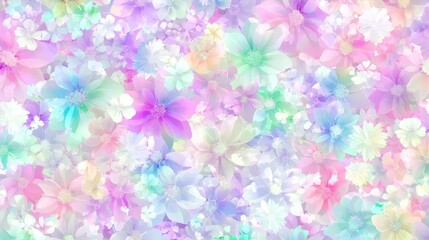 Pastel Dream A Softly Blending Floral Tapestry