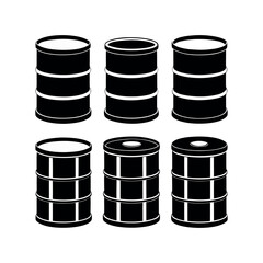 Oil Barrels in a Grid Pattern silhouette vector design