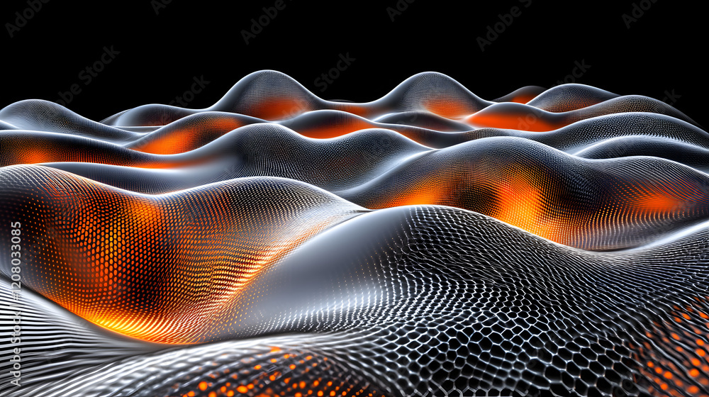 Poster a surreal interpretation of space-time distortion as concentric waves of light, bending and twisting