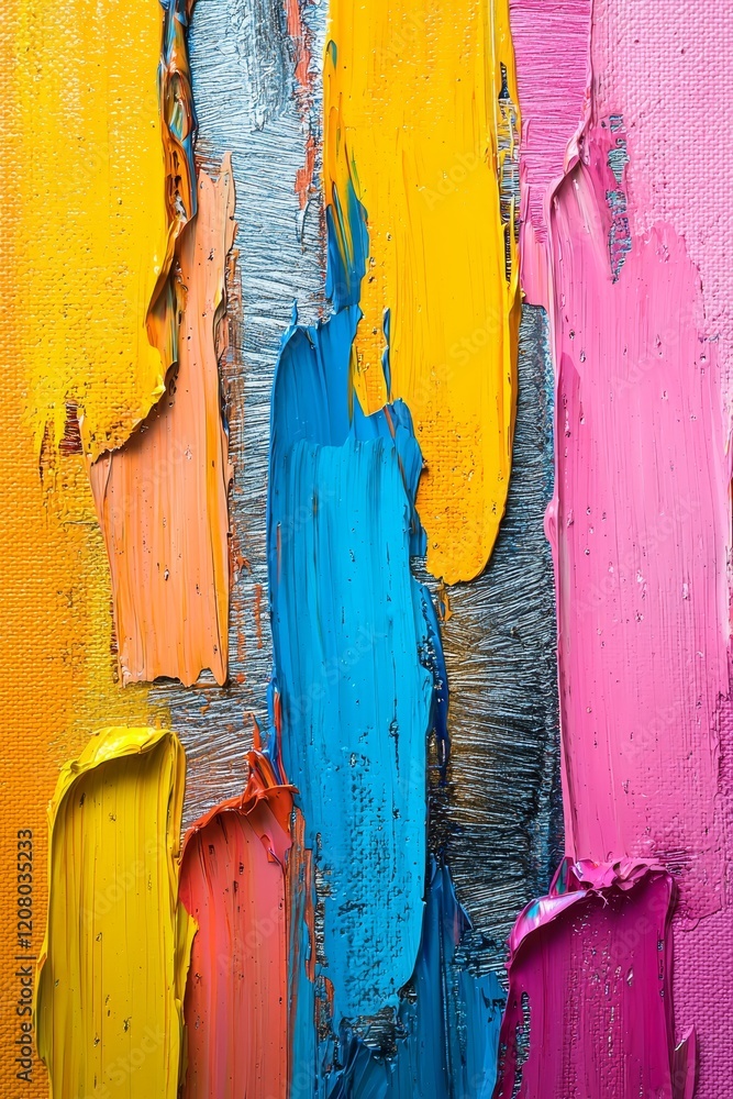 Poster vibrant abstract art creation studio workspace original artwork artistic environment close-up view c
